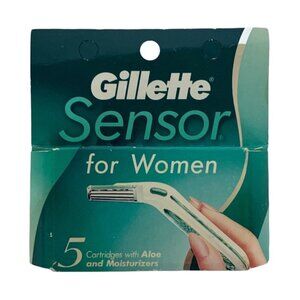 Vintage Gillette Sensor For Women 5 Pack Razor Cartridge Refills with Aloe 1992